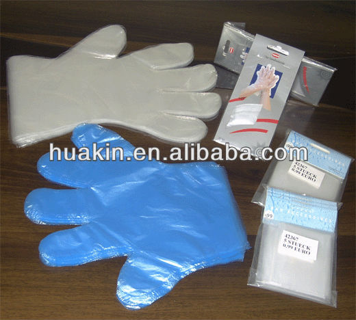 HDPE/LDPE cleaning plastic vinyl glove