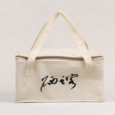 factory supply canvas tote handle thermal lunch picnic bags