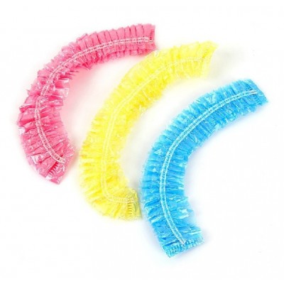 plastic LDPE disposable strip elastic shower cap bath cap for hotel