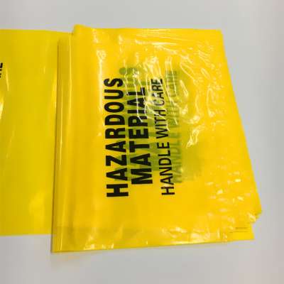 plastic heavy duty medical disposal transport bags biohazard bags