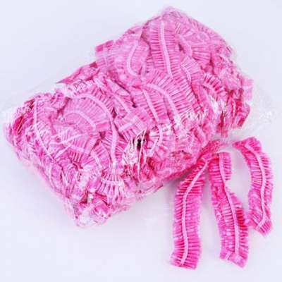 wholesale polyethylene pink bath hat shower caps for women