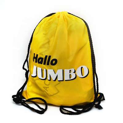 factory sale  drawstring nylon polyester backpack  storage  for gym sports   promotional bag with printing